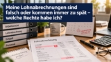 Meine Lohnabrechnungen sind falsch oder kommen immer zu spät – welche Rechte habe ich?